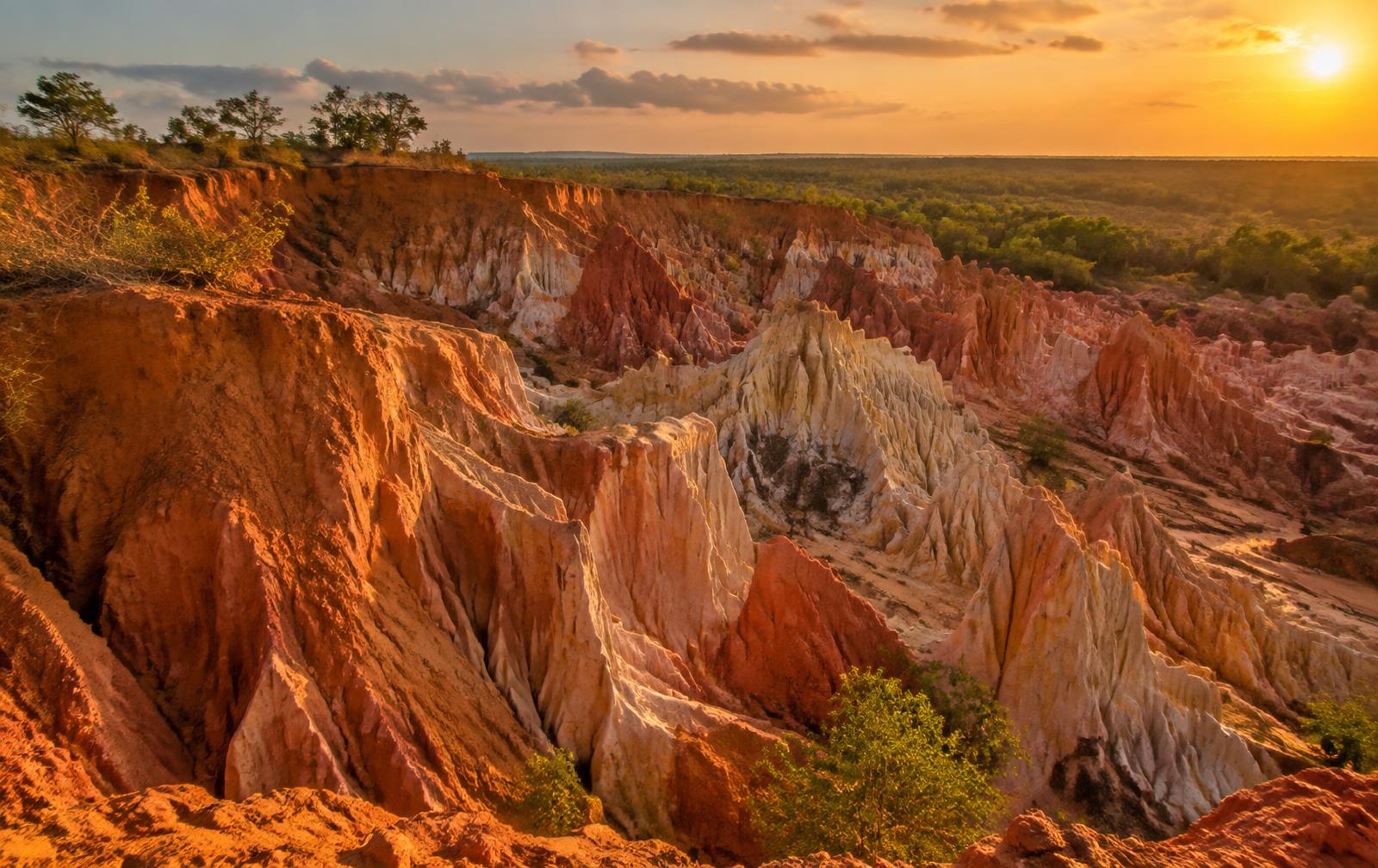 Eroded sandstone landscape at Marafa near Malindi