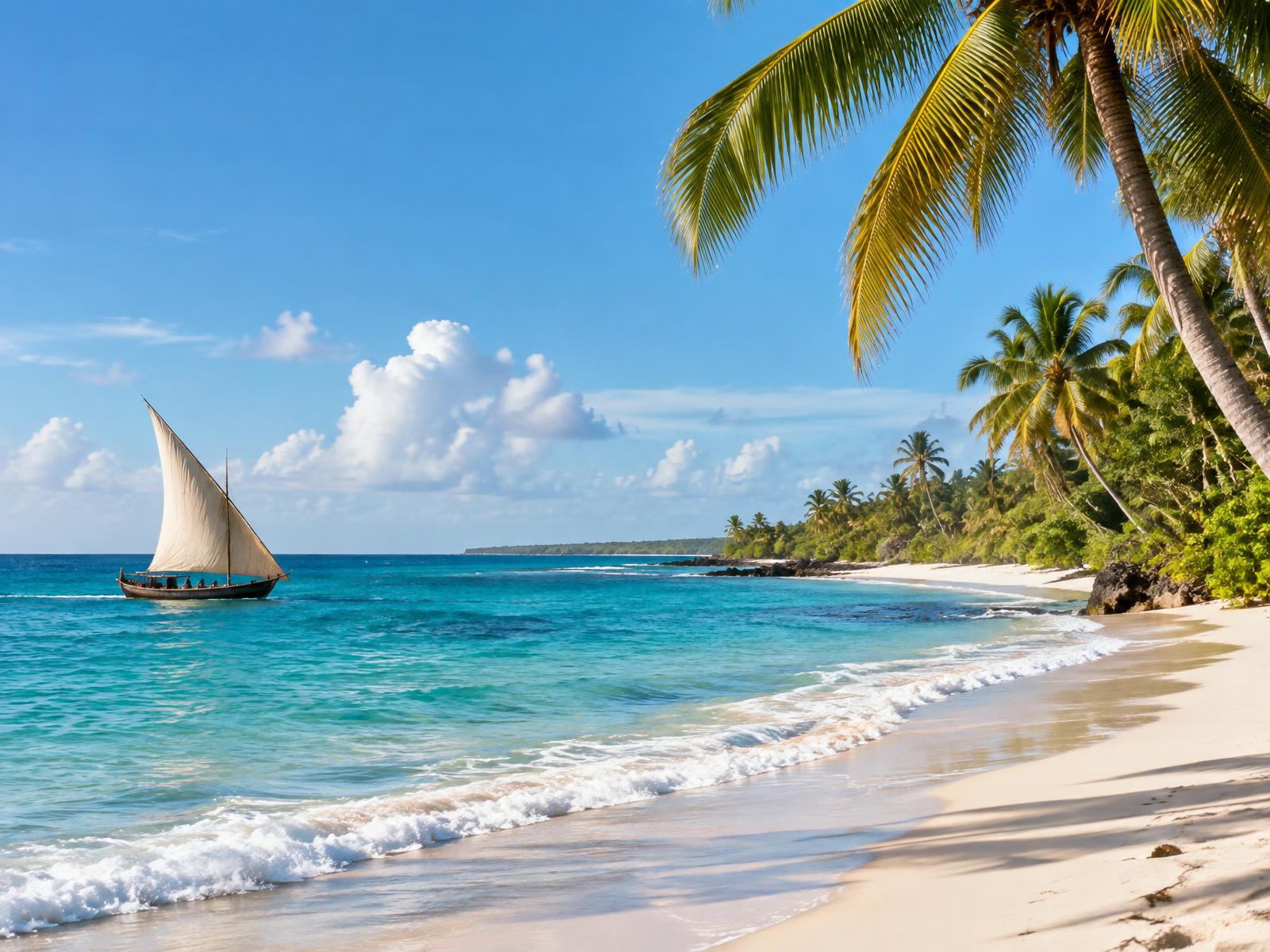 Coastal heritage and palm trees in Malindi