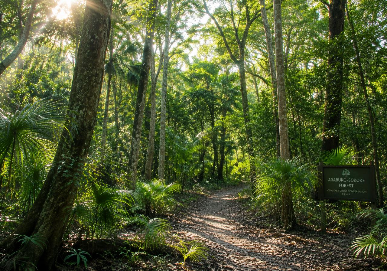 Trail through Arabuko-Sokoke coastal forest
